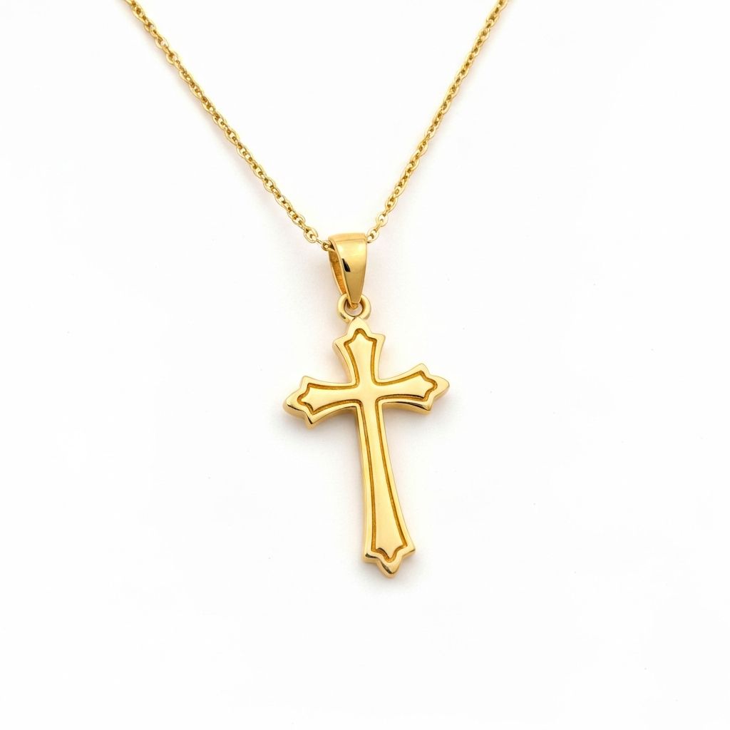 Gold Cross Pendant Necklace